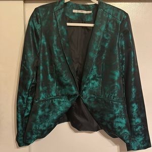 Vintage Green and Black Blazer